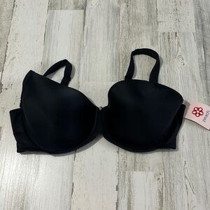 Peach Company Black Lovely Full Coverage Bra 42-13. 42D